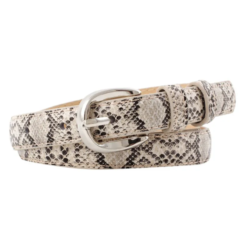 Women Man Unisex Vintage Leather Snake Buckle Leisure Belt Trouser Accessories Fashion Waistband Mini Belt 30AP10 (10)