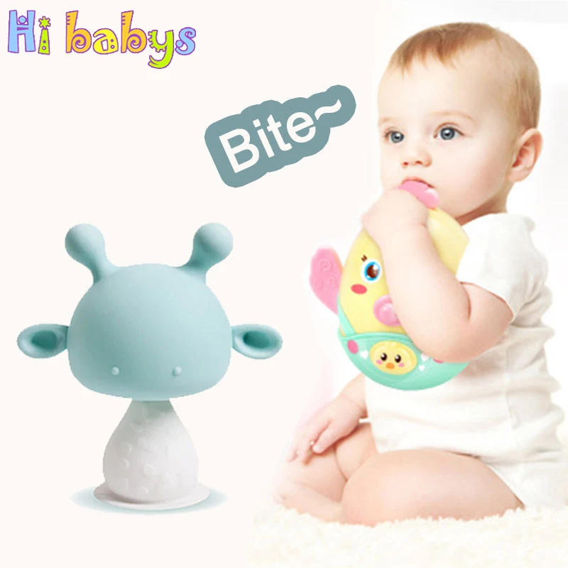 

New Silicone Baby Nipples Feeder Rattling Deer Baby Teether Toys Newbron Pacifiers Babies Accessories Weaning Teething Pacifier