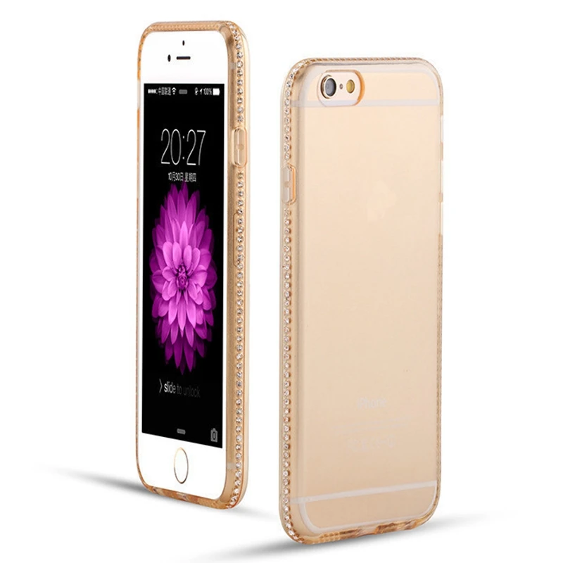 Чехол для iphone 7 8 plus 11 Pro Max силиконовые прозрачные чехлы со стразами XS X 10 6 s Plus XR SE