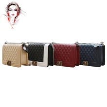 Fashion Lady’s Handbag Cross Body One Shoulder Women Leboy Diamond Plaid Handbag 67086