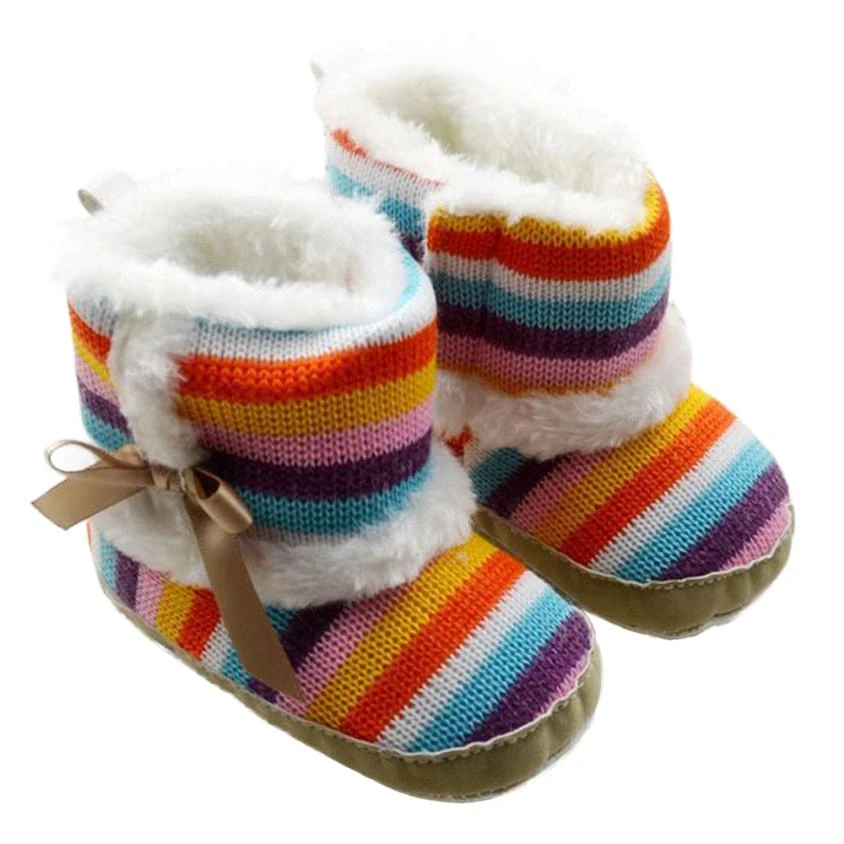 Zapatos de niña recién nacido lindo Arco Iris bebé botas de invierno chico Zapatos niños niñas talla para zapato recién nacido botines de bebé grandes|shoe gadgets|shoe odorshoe sterilizer - AliExpress