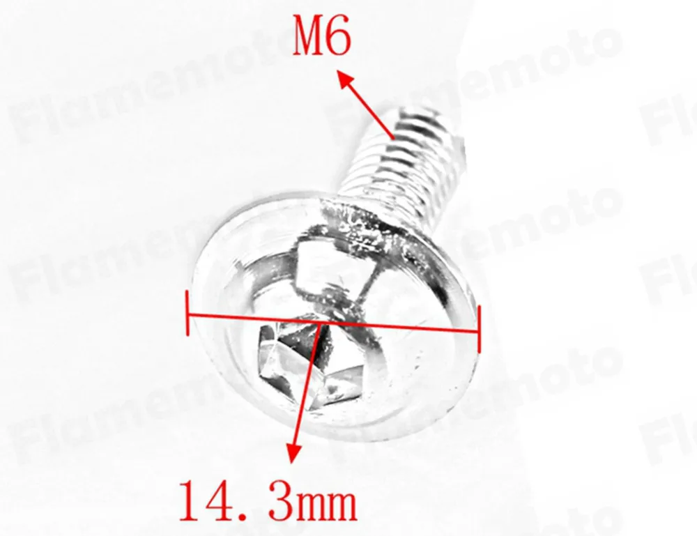 10 шт. болты для мотоциклов винт M6 x 16 мм хромированное алюминиевое украшение для Honda Yamaha Suzuki Kawasaki