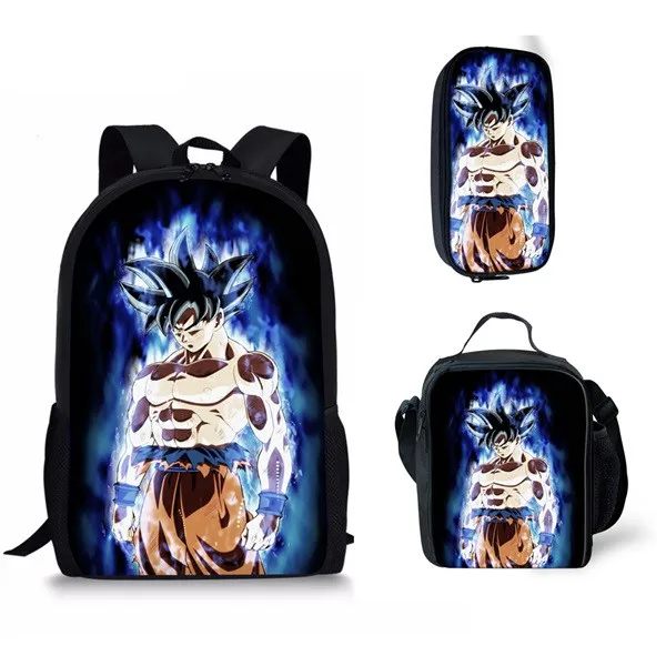 INSTANTARTS Dragon Ball Z Бал Школьная Сумка Прохладный из мультфильма «Жемчуг дракона Супер» с рисунком синего цвета, сын Goku vegeta для мальчика, детский школьный рюкзак ранец - Цвет: H6859CGK