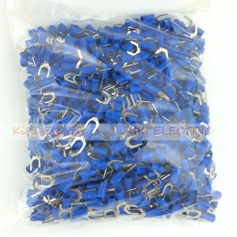 

SV2-3 Blue Pre-Insulated Spade Terminal TU-JUK Type Insulated Electrical Wiring Terminals Connector for 22AWG-16AWG cable