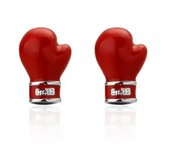 

WholeSale 30pairs/lot Red and Silver men's shirts Cufflinks sport boxing gloves Muhammad Cufflinks High Quality Brass Cuff Links
