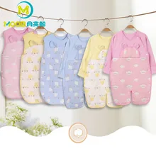Buy Sleeping Bag Newborn Swaddle Wrap Set Cotton Baby Slaapzak Muslin Swaddle Infant Baby Gowns Newborn 0-3 Toddler Sleep Sack MOOB Free Shipping