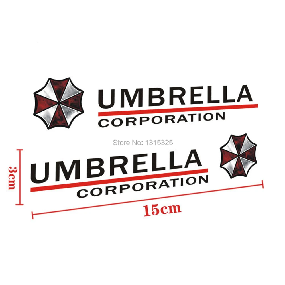 2 светоотражающих автомобильных наклейки Aliauto Umbrella Corporation переводные на зеркало