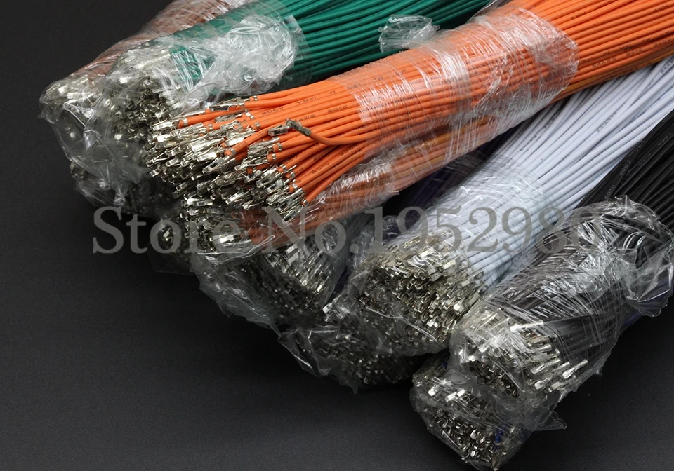 100 шт. PHB 2,0 мм соединительные клеммные кабели многоцветные 24AWG 20 см одноконцевые полуфабрикаты черный/красный/синий/желтый/зеленый