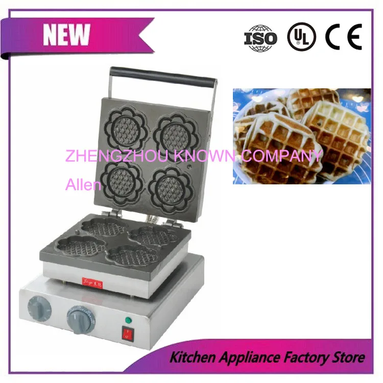 

110v 220v Electric Nonstick Sunflower Waffle Maker Iron Machine Baker shapes waffle maker machine waffle baker