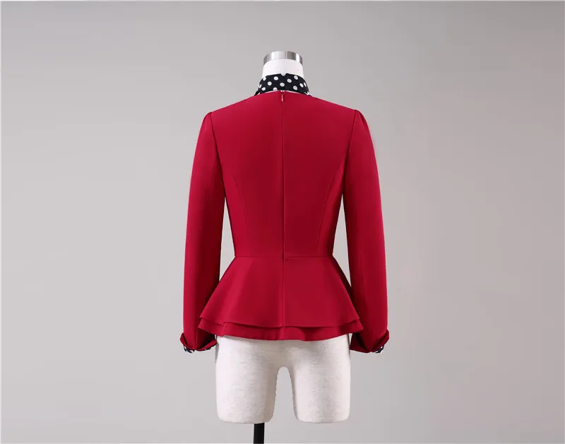 Модные красные с длинным рукавом Формальные пиджаки для женщин и куртки пальто бизнес для 2019, женская обувь весна осень верхняя одежда