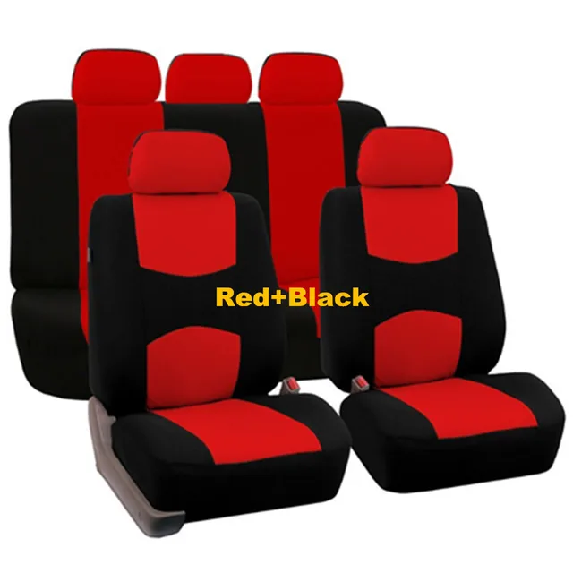 Green/Black Universal Car Seat Covers Set Fit Most Cars Covers Five