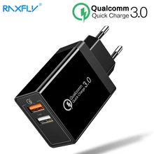 RAXFLY 30 Вт USB Зарядное устройство быстрой зарядки 3,0 для samsung S9 S8 плюс двойной Порты телефон Зарядное устройство для iPhone huawei адаптер быстрой зарядки