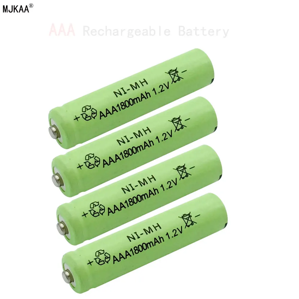 MJKAA 1800mAh Ni-MH 1,2 V AAA аккумуляторная батарея для часов, мышей, компьютеров, игрушек так далее