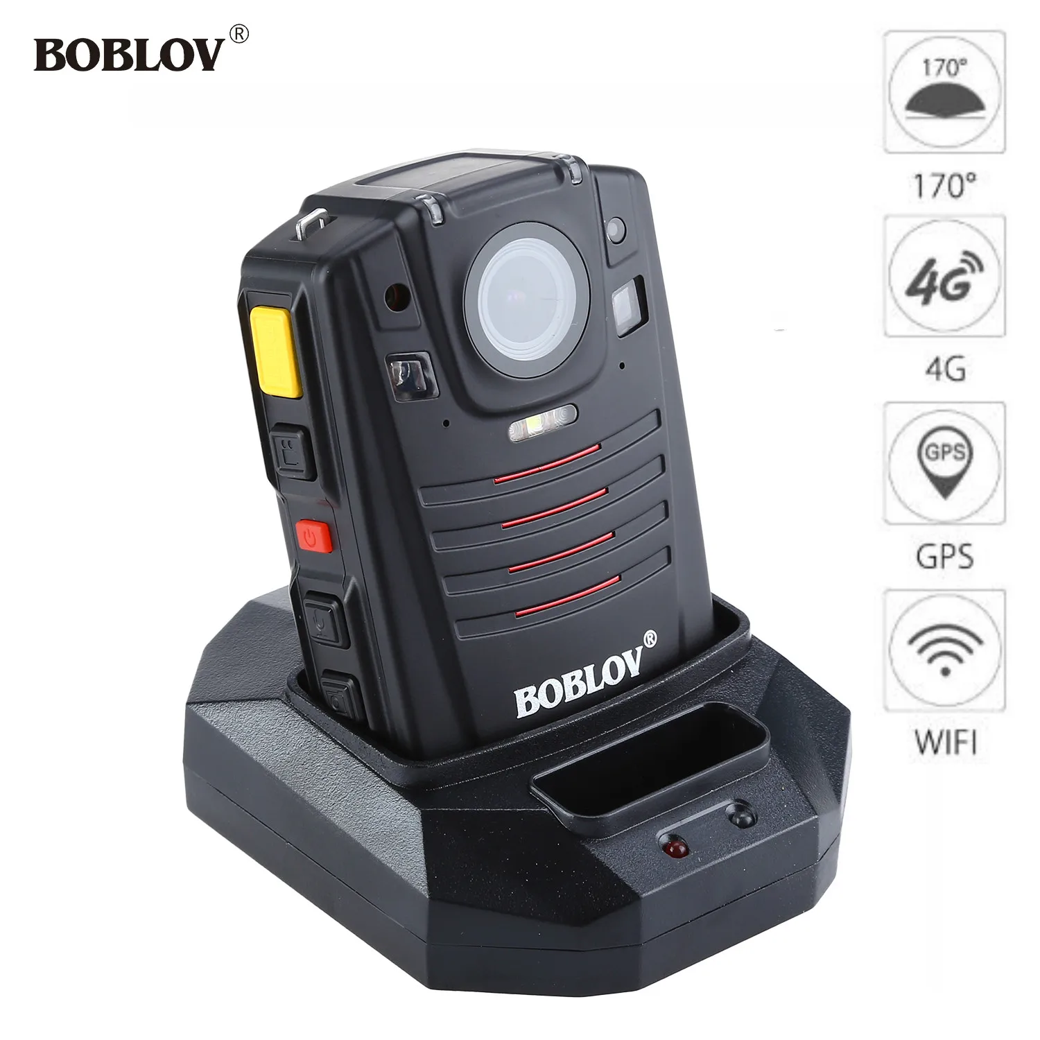 BOBLOV HD66 07 GPS 4G Body Police Video Camera DVR 64GB Law Enforcement