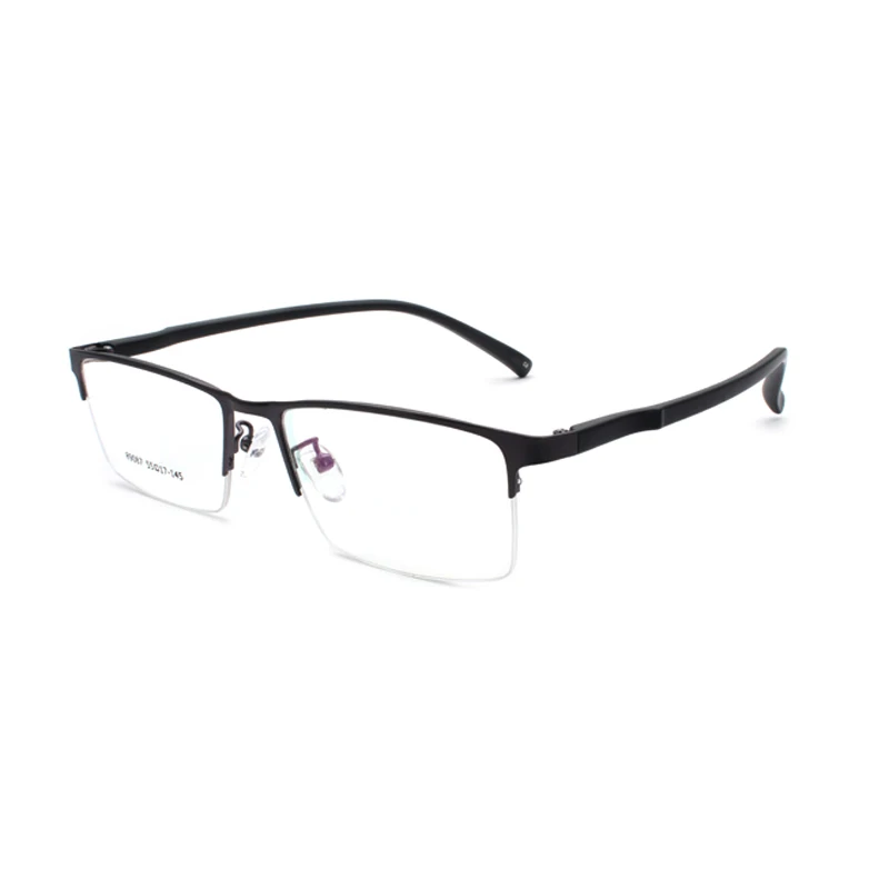 

Business Semi-Rimless Eyeglasses Frame Rectangular Shape Fashion Brand Prescription Glasses Spectacles Eyewear for Male