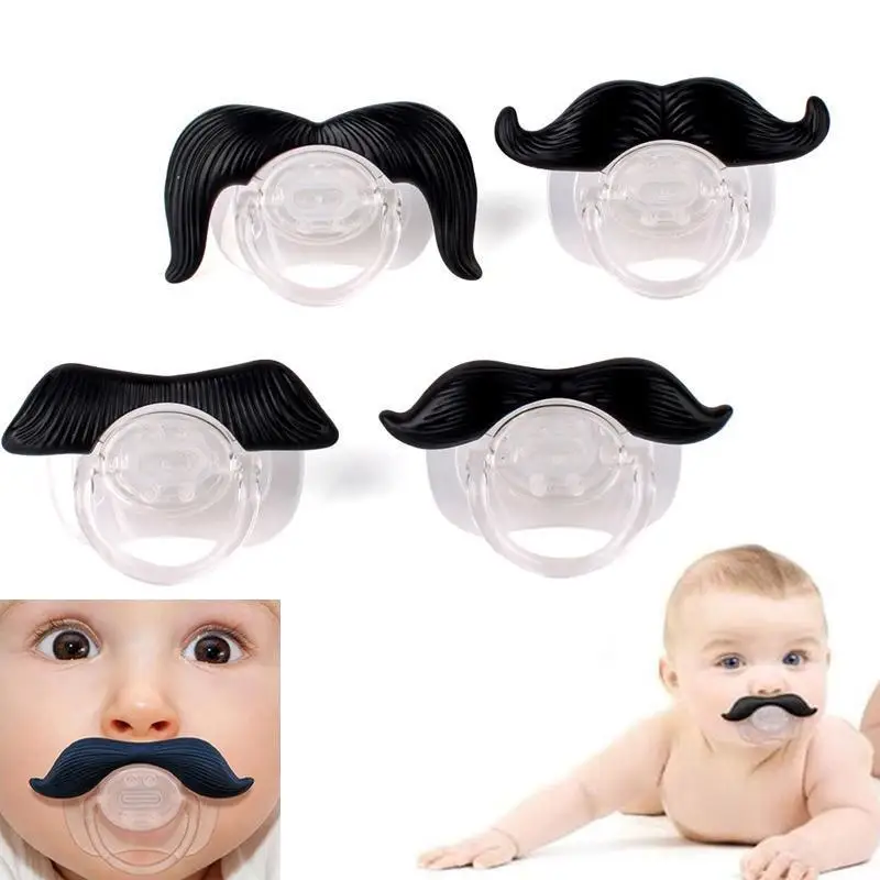 

Lovely beard Silicone Baby Pacifier Dummy Infants Soother Joke Prank Toddler Pacy Orthodontic Nipples Teether Pacifier Clip
