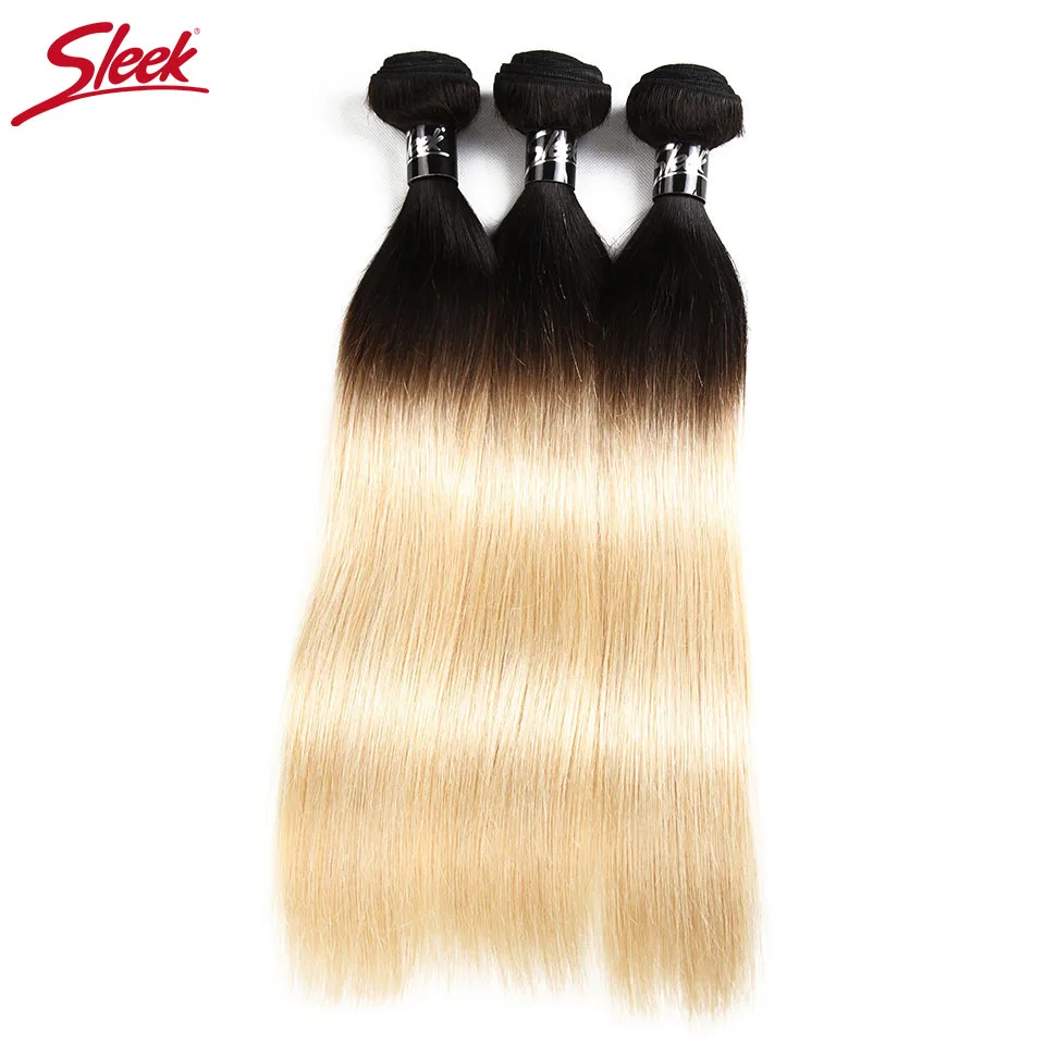 

Sleek Hair Blonde Brazilian Straight Hair 3 Bundles Deal T1B 613 Remy Human Hair Hair Extensions 10 To 30 Inches Free Shipping
