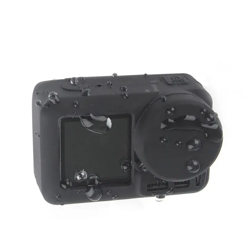 Free Shipping Black Durable Scratch Resistant Frame Protective Silicone Cage Shell Cover Lens Case for DJI Osmo Action Camera Accessories