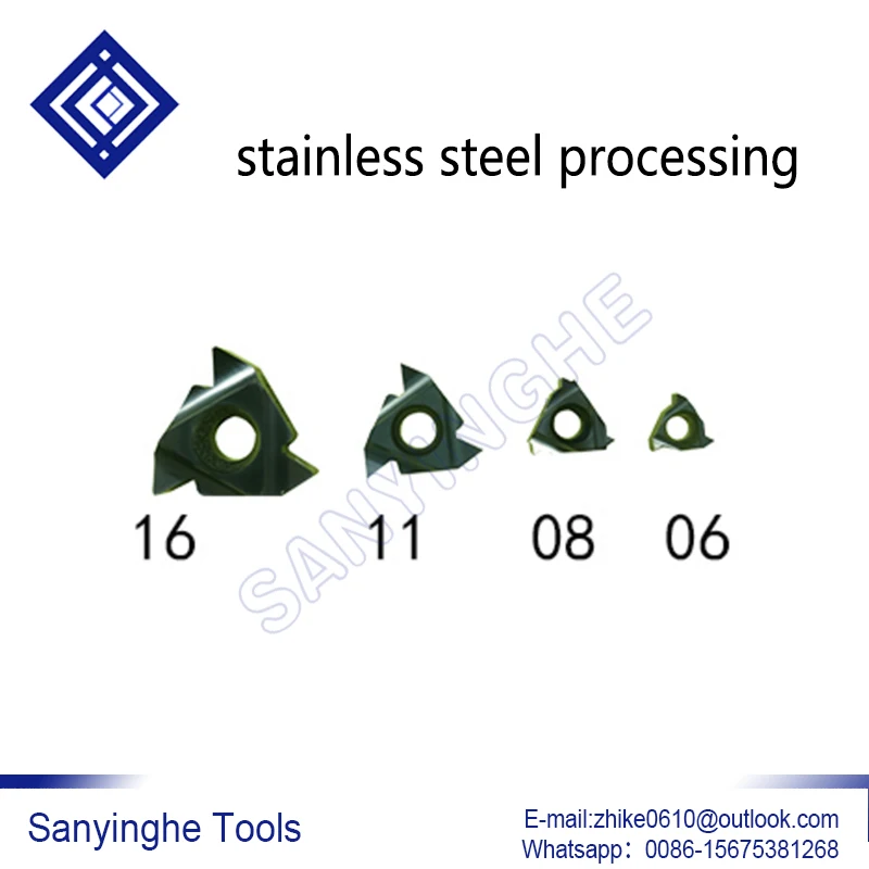 Бесплатная доставка, Высокое качество 10 шт./лот sanyinghe 18un 16NR 18un 16ER cnc карбида резьбонарезной вставки для нержавеющая сталь