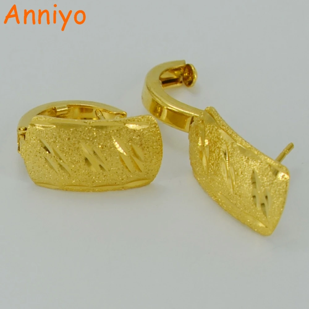Африканские серьги Anniyo для женщин золотистые арабские дубайские девушек
