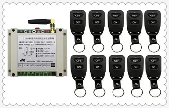 

New DC12V 24V 36V 48V 10A 2CH Remote Control Light Switch Relay Output Radio Receiver Module and 10pcs Belt buckle Transmitter