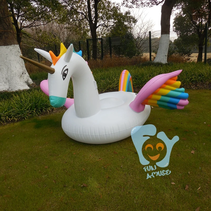 Водяная забавная игрушка 250 см надувная Радуга Pegasus Единорог Лошадь бассейн поплавок надувной матрас плавание езда на Flotador Piscina