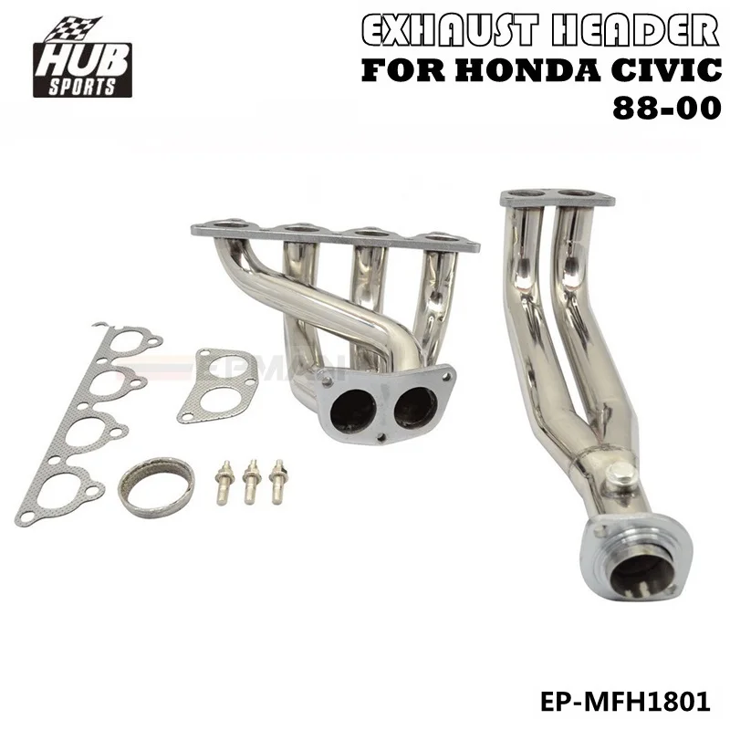 Гоночный коллектор выпускной для HONDA CIVIC 88 00 CRX DEL SOL SOHC D16 D SERIES HU MFH1801|honda racing|racing