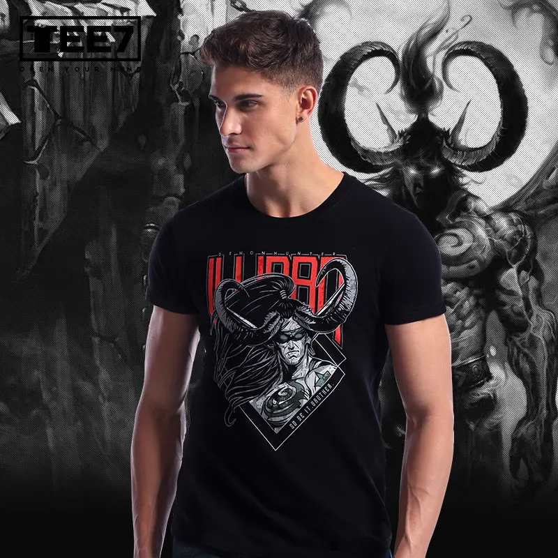 TEE7 Мужская Повседневная футболка с коротким рукавом Game WOW Модный хлопковый топ