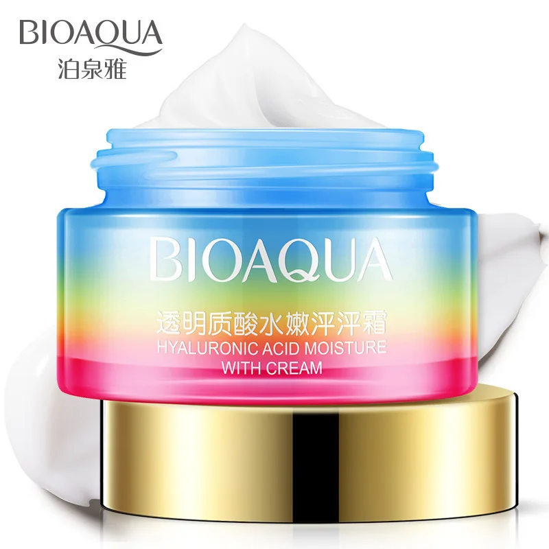 

BIOAQUA Hyaluronic Acid Natural Face Cream Moisturizer Fragrance Facial Cream Whitening Skin Anti Aging Oil Control Skin Care