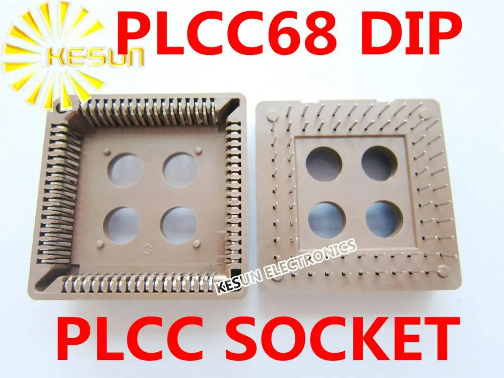 FREE SHIPPING 19PCS PLCC68 PLCC 68pins DIP type IC Socketin Connectors