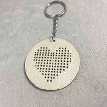 20 штук Дерево Сердце Вышивка крестиком Декор DIY пользовательские сердце брелок