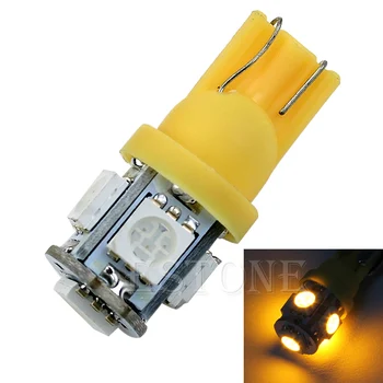 

T10 5050 SMD 5 LED Wedge Tail Car yellow orange Light Bulb 194 168 W5W 12V