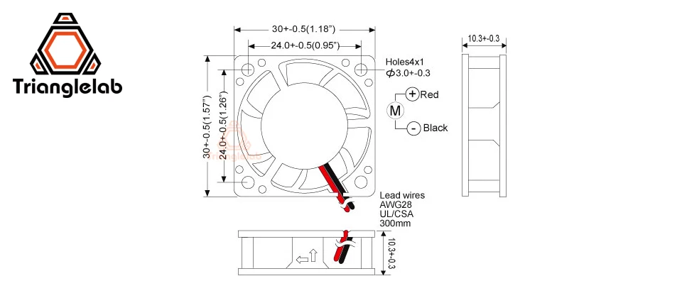 impressora 3d parte 30x30x10mm ventilador de refrigeração