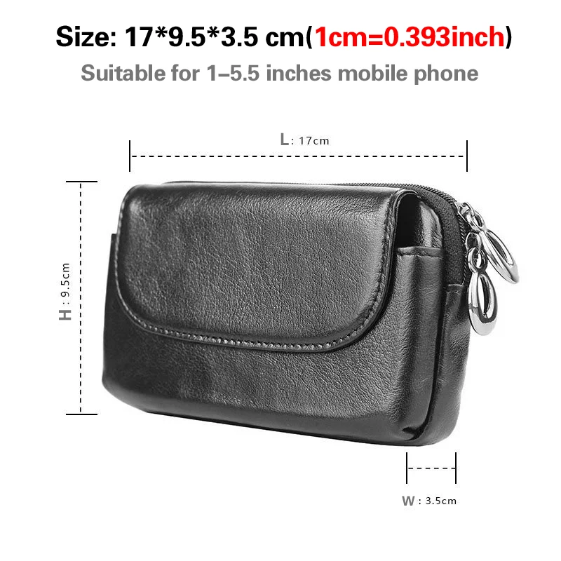 LoveCase Real leather Full phone bags Cover Waist case Belt Clip Flip wallet For iphone X 5s 6 6s plus 7 8 plus under 5.7 inch