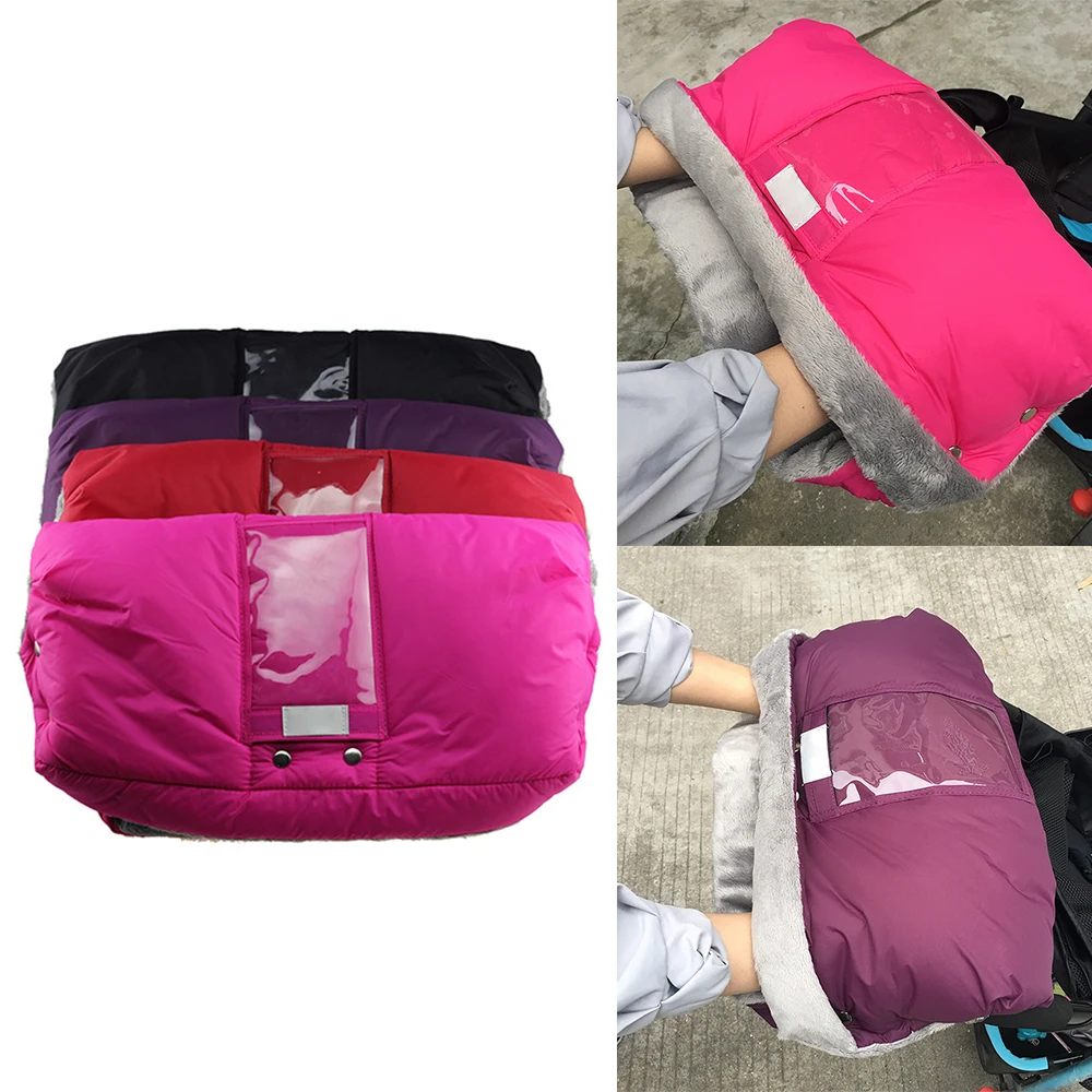 Prix Antigel Bébé Poussette Gants Chauds Épaissir Mitaine Poussette Accessoires Coton Muff Hiver Coupe Vent Buggy Panier Manchon Gant