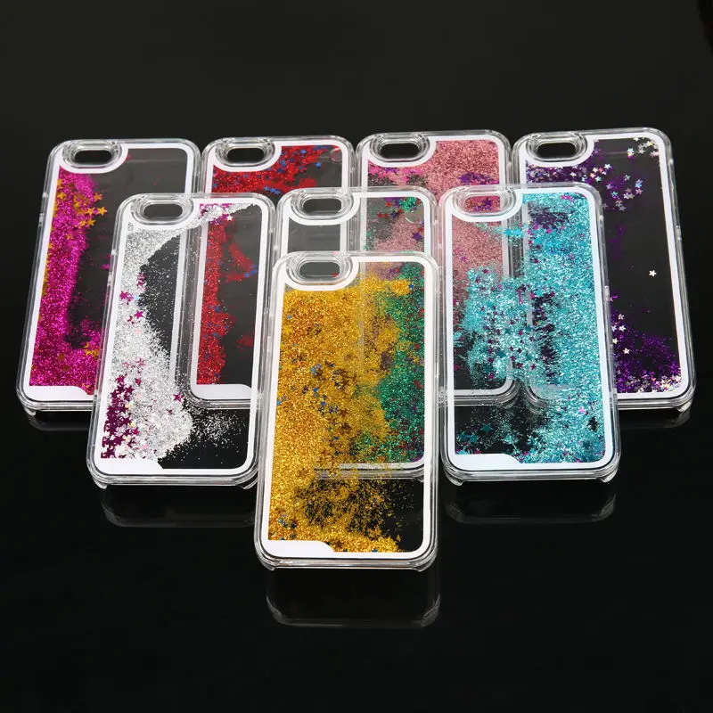 

Glitter Stars For Phone Case iphone 6 6S 7 8 Plus x liquid Quicksand Luxury Girl Women Hard Cover For iphone se 5s 5 x xs Funda