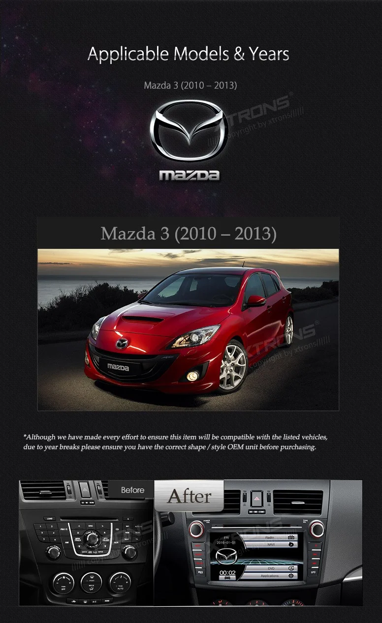 Cheap XTRONS 8 inch touch screen 2 din Car DVD Player GPS Navigation stereo MP4 Radio Head Unit CANbus for Mazda 3 2010 2011 2012 2013 2