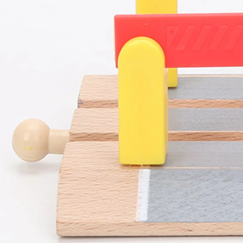 Parallel Bar Track Intersection Wooden Train Accessories Universal Barrier Educational DIY Toys For Children|Автотреки| |