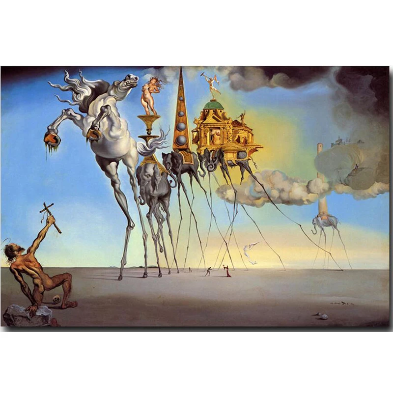 Алмазная вышивка REALSHINING Salvador Dali 5d алмазная живопись diy с фантастическим черепом