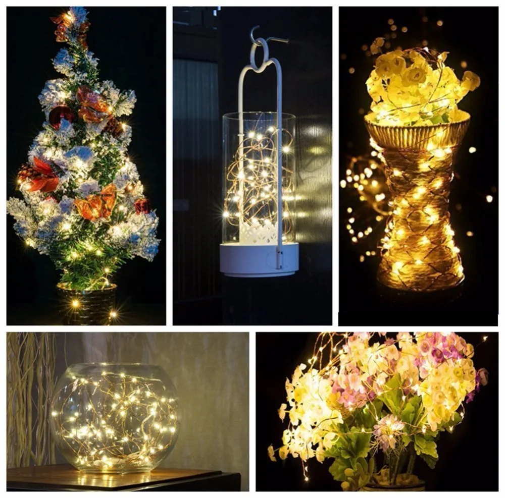 Fairy LED String Lights 10LED/M 10M 5M 2M 3XAA Battery Operated LED Holiday Light for Garland Party Wedding Christmas Decoration