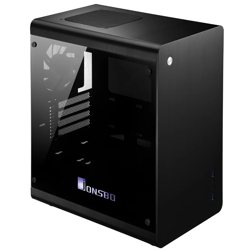 JONSBO RM3 MicroATX/ITX алюминиевый корпус MATX чехол для компьютера двусторонний через поддержку задней линии USB3.0