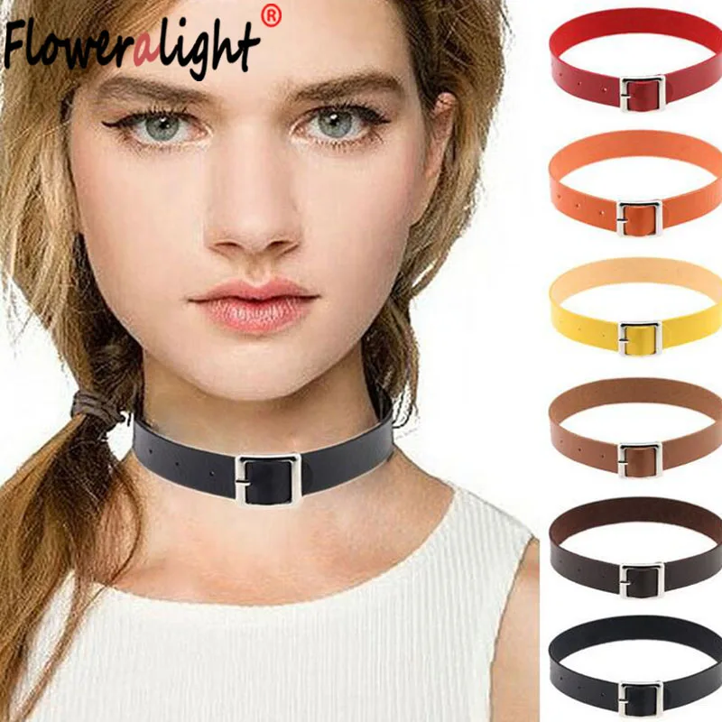 Buy Vintage Harajuku Steampunk Rock Sweetheart Leather Belt Collar Choker