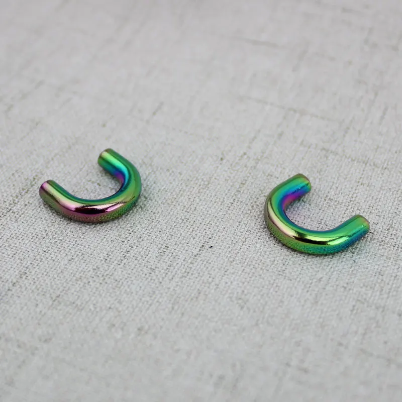 

10pcs 60pcs Inner 10mm Rainbow arcy bridge Bag and Parts Accessory fashion bags connector metals for purse
