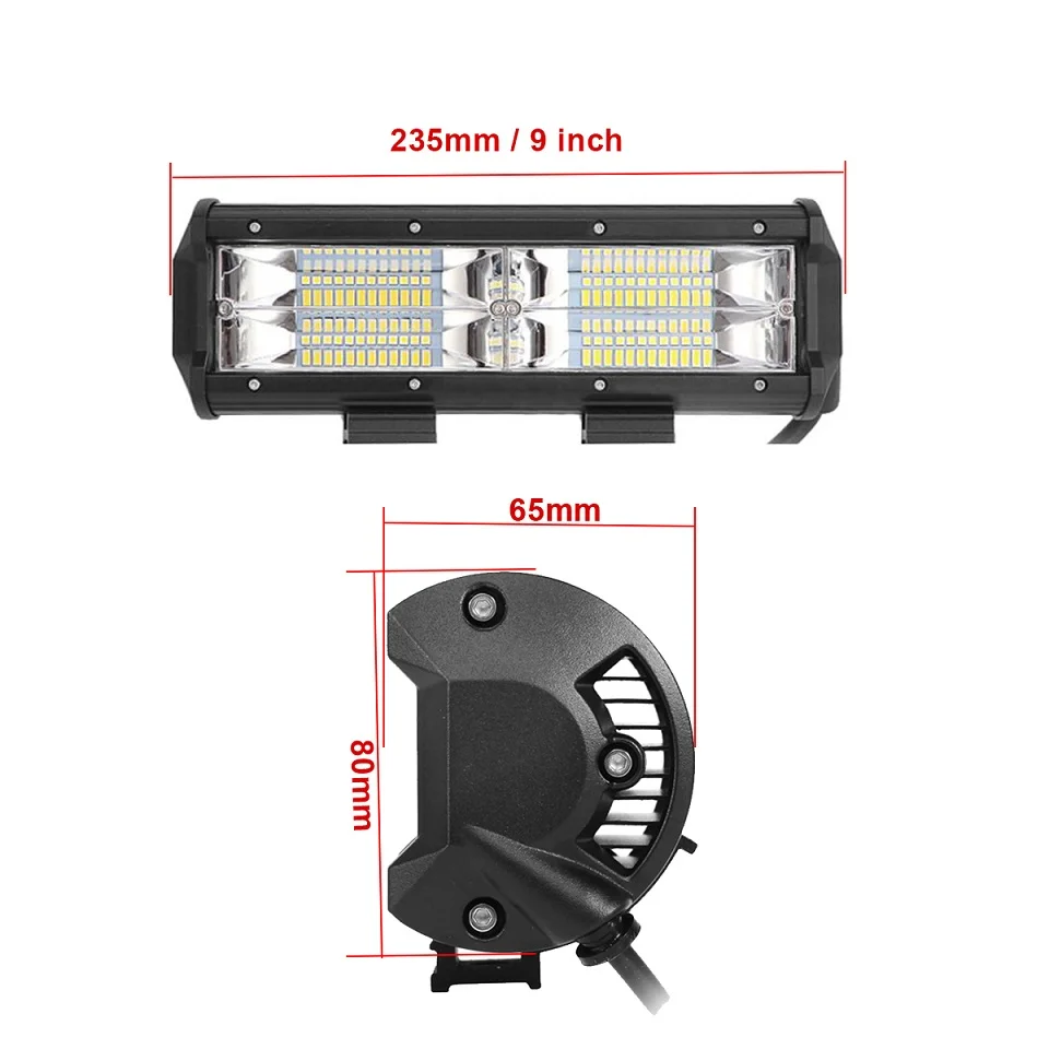 Z& L 4-31 дюймов внедорожный 12 В 24 В светодиодный светильник бар автомобильный Трактор Лодка внедорожный 4WD 4X4 грузовик внедорожник ATV COMBO внедорожный Вождение противотуманная Рабочая лампа - Цвет: 9INCH FLOOD