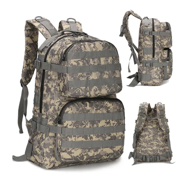 

Outdoor Military Tactical Backpack Large Capacity 45L Molle Army Sport Travel Rucksack Camping Hiking Trekking Camouflage Bag