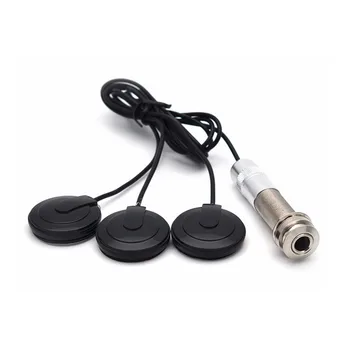 

Universal 6.35mm Pickup Piezo 3 Transducer for Acoustic Guitar Ukulele Mandolin Violin Black Sliver Metal Rubber Plastic New