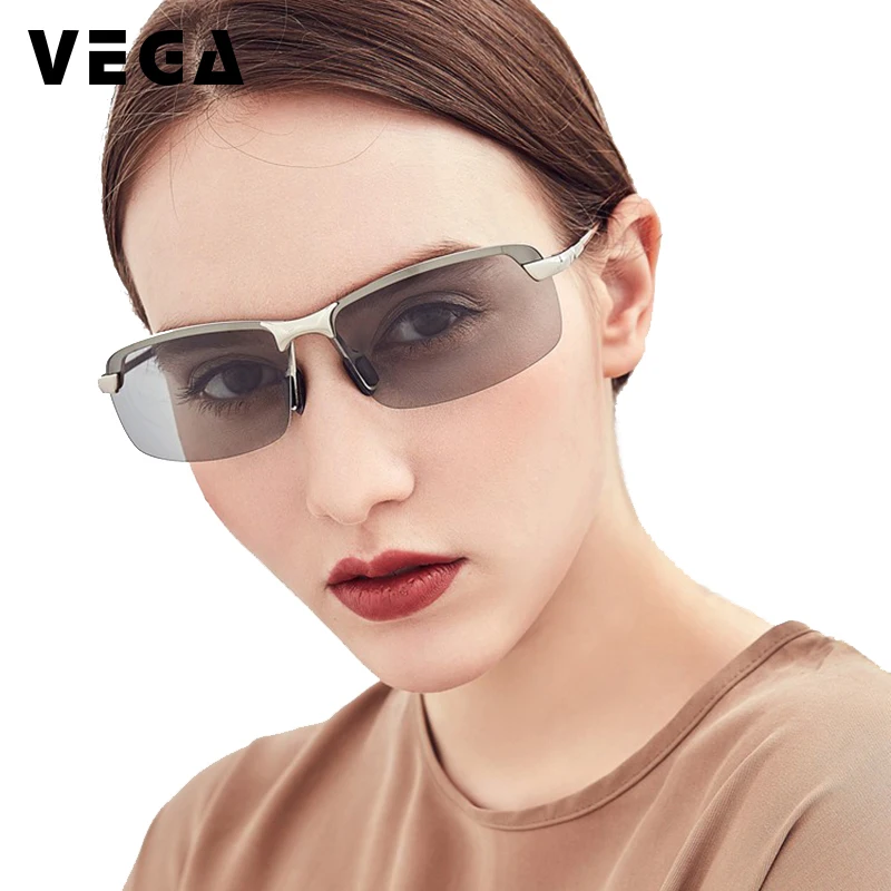 VEGA Polaroid фотохромные солнцезащитные очки для вождения для мужчин и женщин с коробкой фотохромные поляризованные очки Хамелеон линзы 230