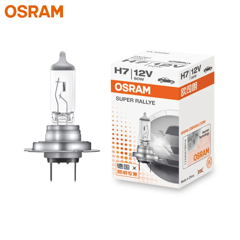 

OSRAM H7 12V 80W 62261 PX26d Super Rallye OFF ROAD Car Head Lamp Auto Halogen Fog Light Bulb More Brightness (Single)