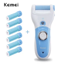 Kemei топ Электрический педикюр инструменты Уход за ногами Инструмент Педикюр бархат гладкая машина мозолей пилка для ног электрический прибор для удаления мозолей