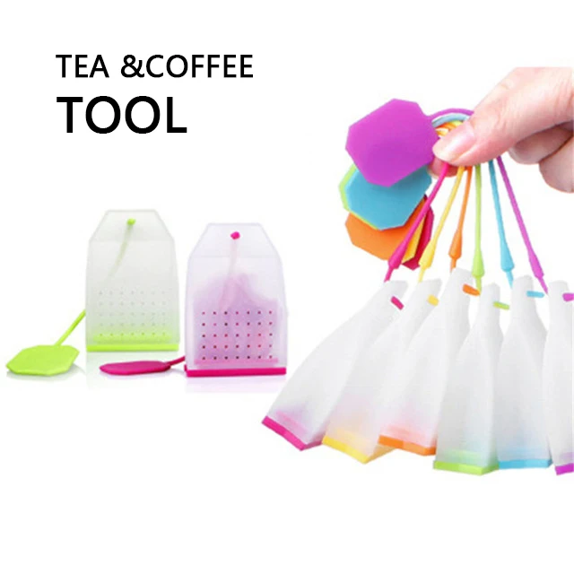 

Food-grade Silicone Tea Bags Colorful Style Tea Strainers Herbal Tea Infusers Filters Scented Tea Tools (Random color)